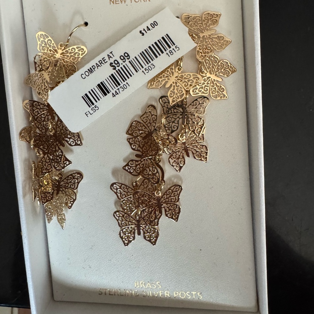 cynthia rowley butterfly earrings